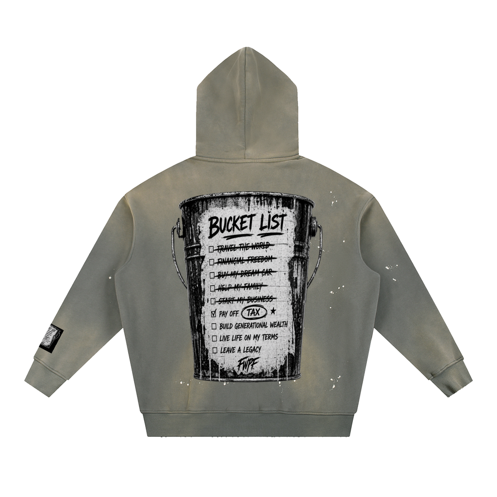 FWPF Vintage Washed Frayed Fleece Hoodie