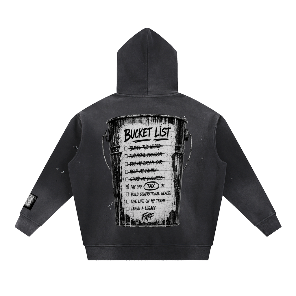 FWPF Vintage Washed Frayed Fleece Hoodie