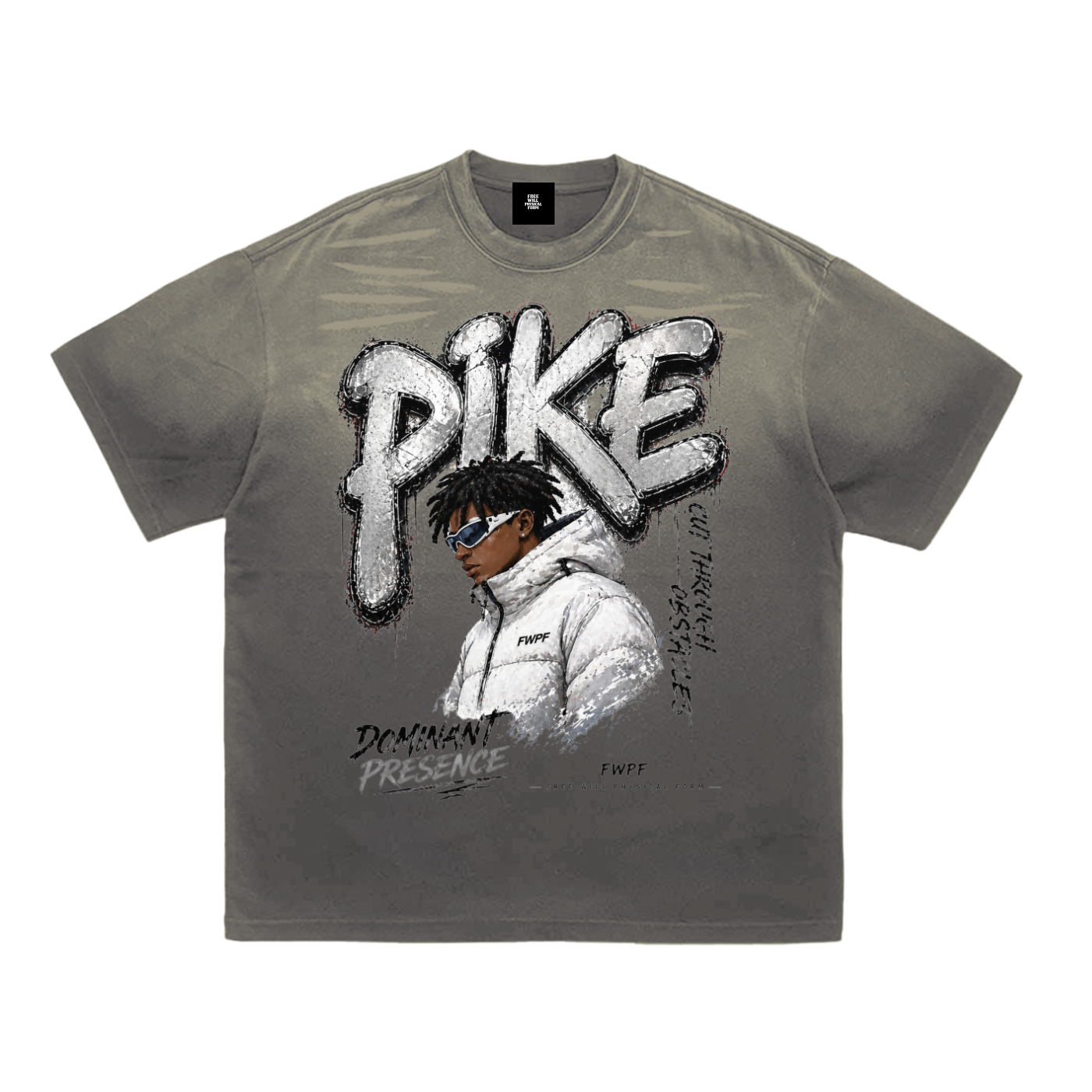 PIKE x FWFP Tiger Stripe Gradient Washed T-Shirt