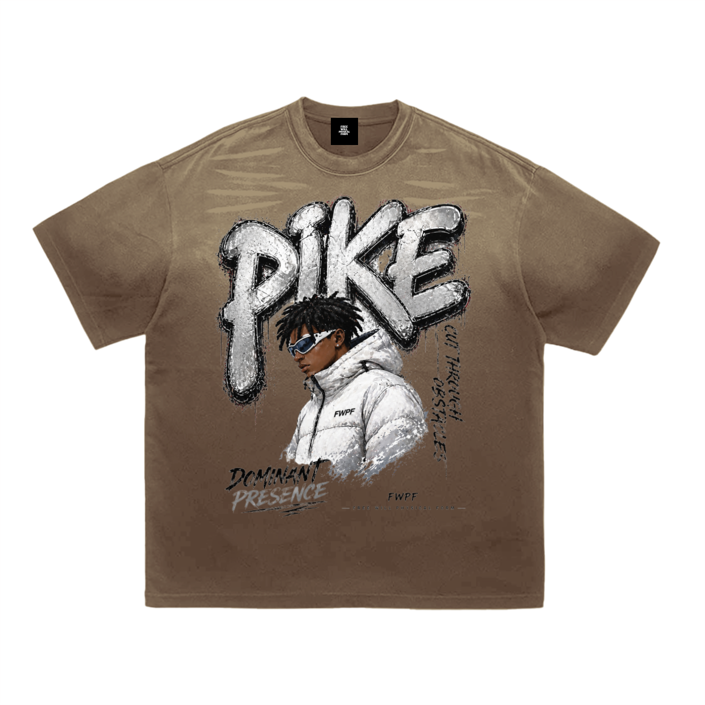 PIKE x FWFP Tiger Stripe Gradient Washed T-Shirt