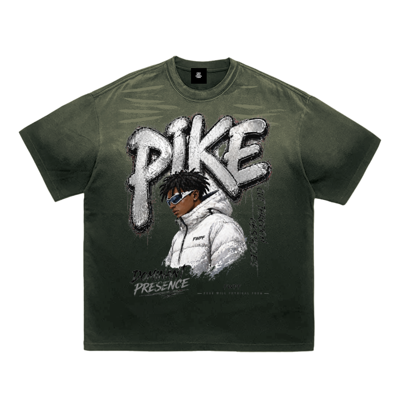PIKE x FWFP Tiger Stripe Gradient Washed T-Shirt