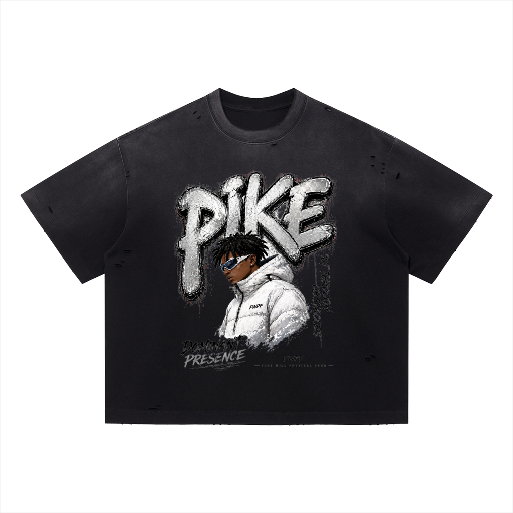 PIKE x FWFP Vintage Washed Distressed Boxy Oversized T-Shirt