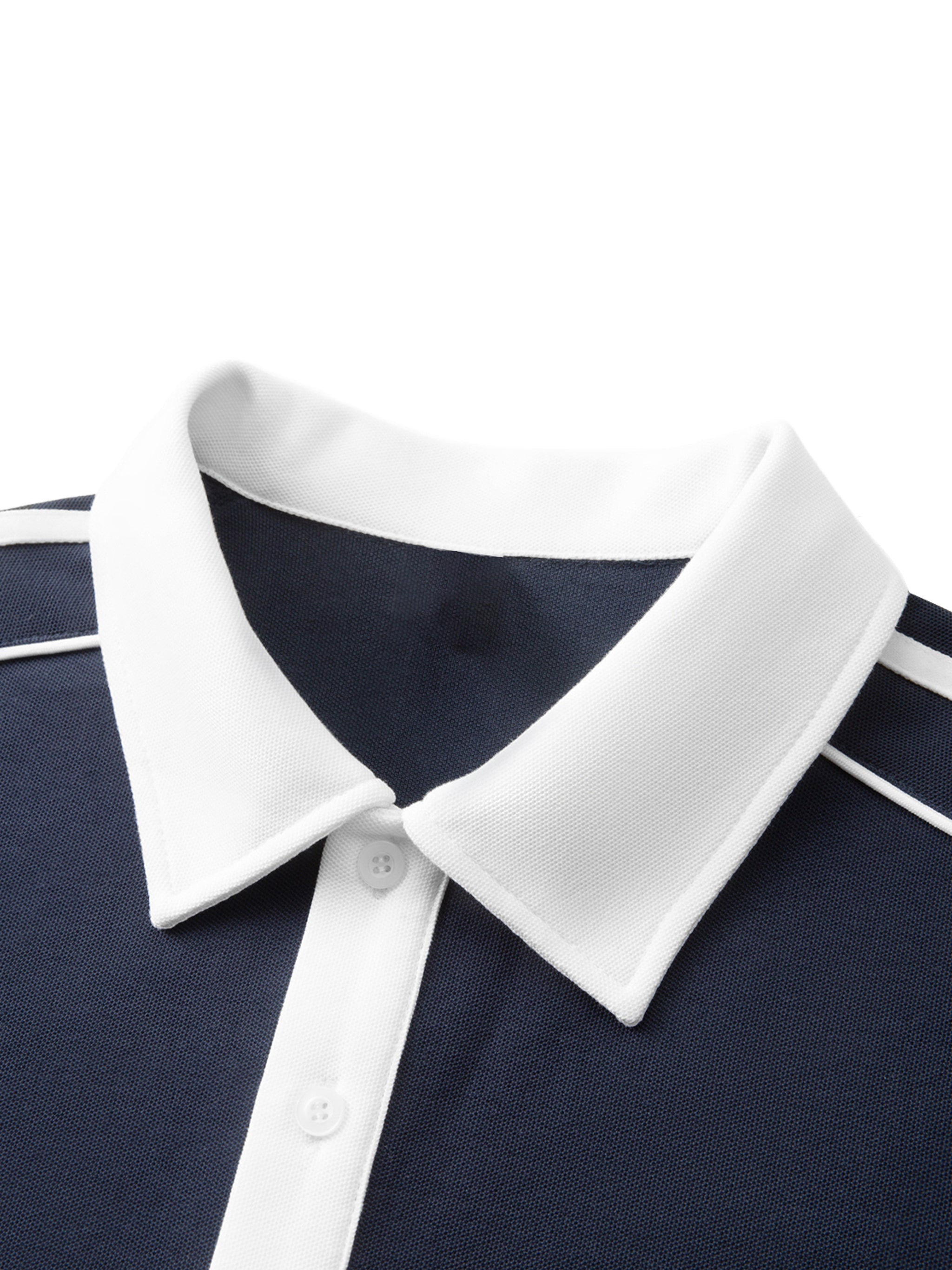 FWPF - Contrast Collar Short-Sleeve Polo Shirt